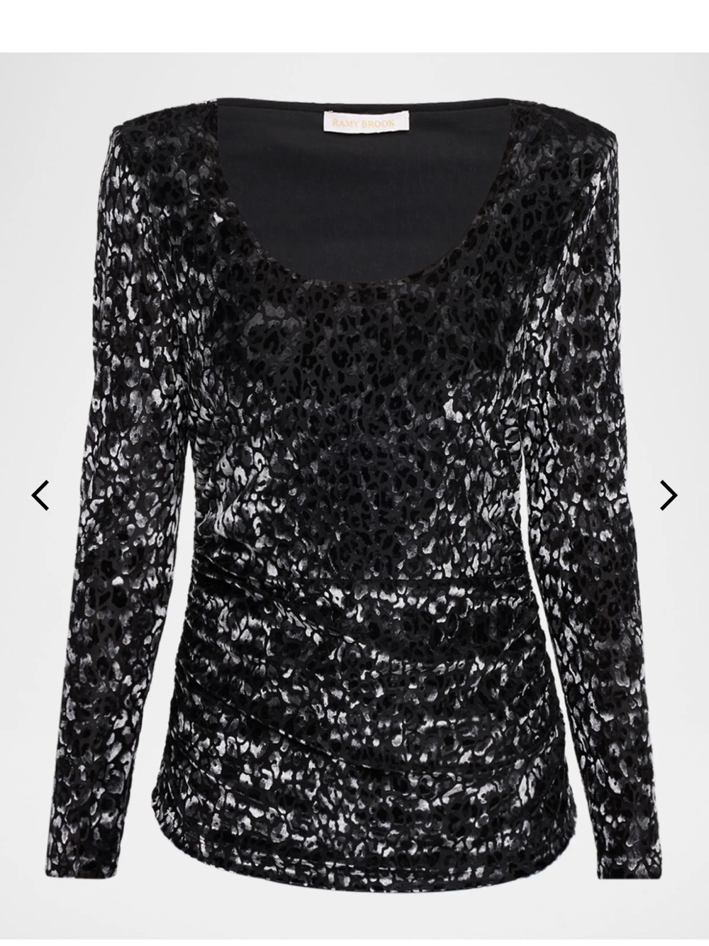 Ramy Brook Black Velvet Top